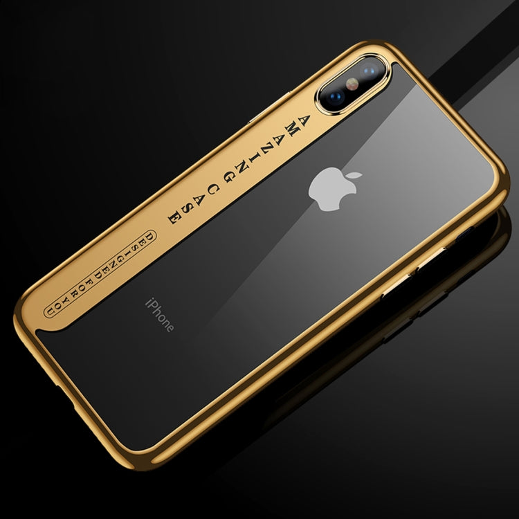 For iPhone X CAFELE Ultra-thin Electroplating Soft TPU Protective Back Cover Case