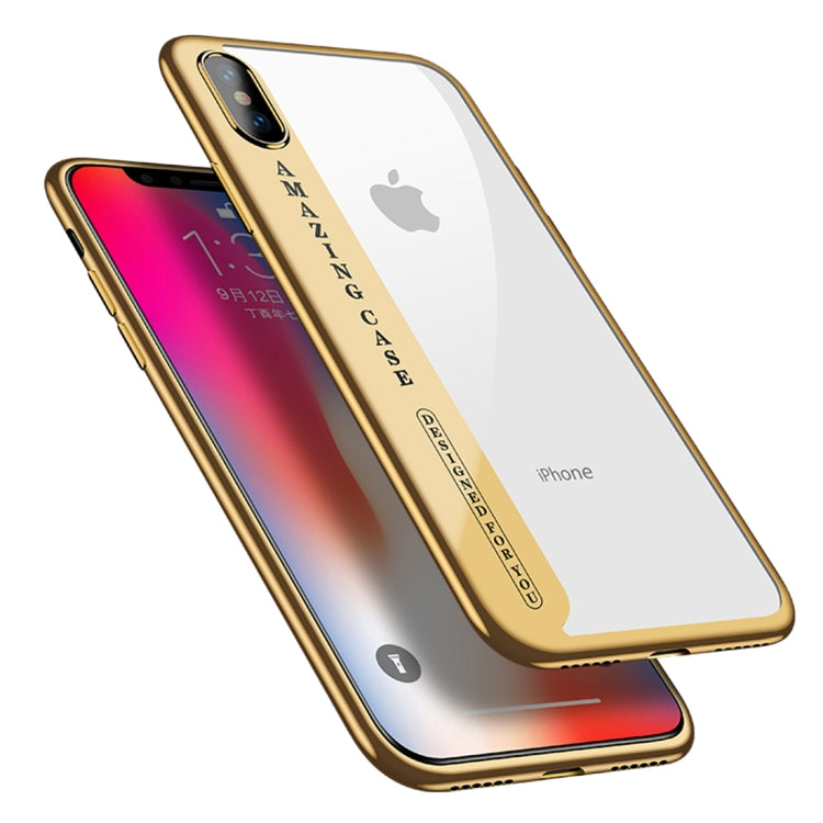 For iPhone X CAFELE Ultra-thin Electroplating Soft TPU Protective Back Cover Case