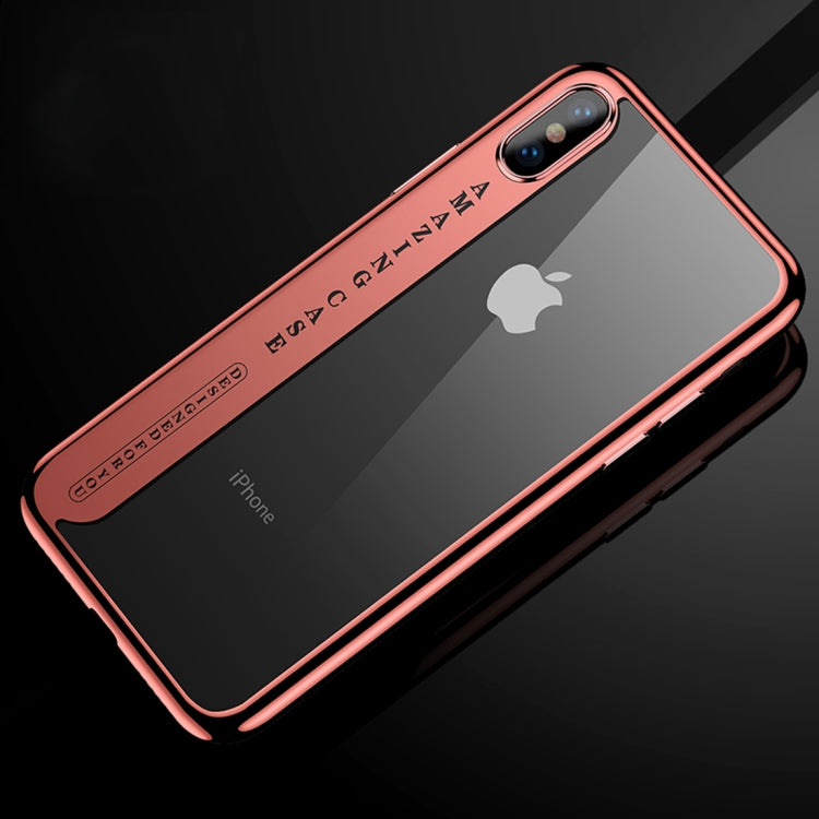 For iPhone X CAFELE Ultra-thin Electroplating Soft TPU Protective Back Cover Case