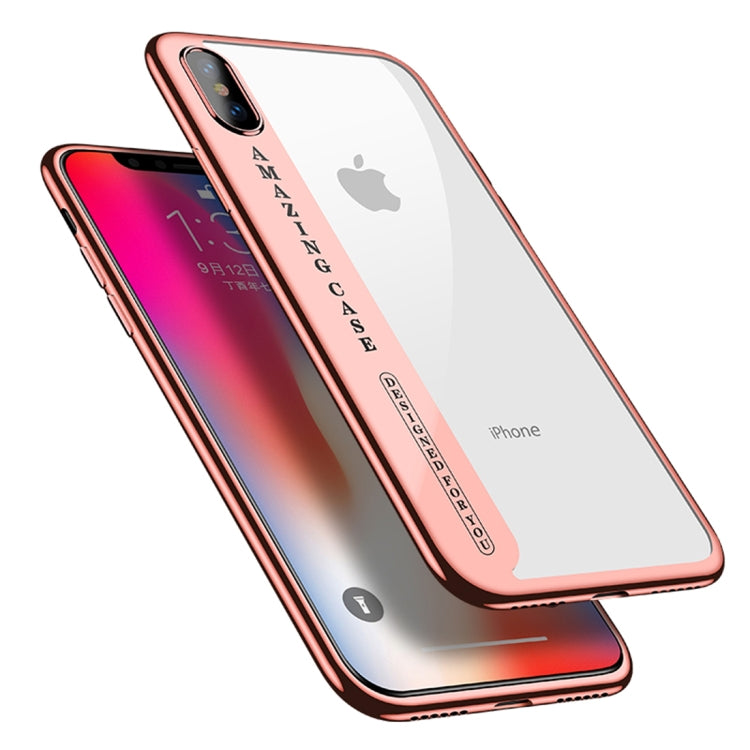 For iPhone X CAFELE Ultra-thin Electroplating Soft TPU Protective Back Cover Case