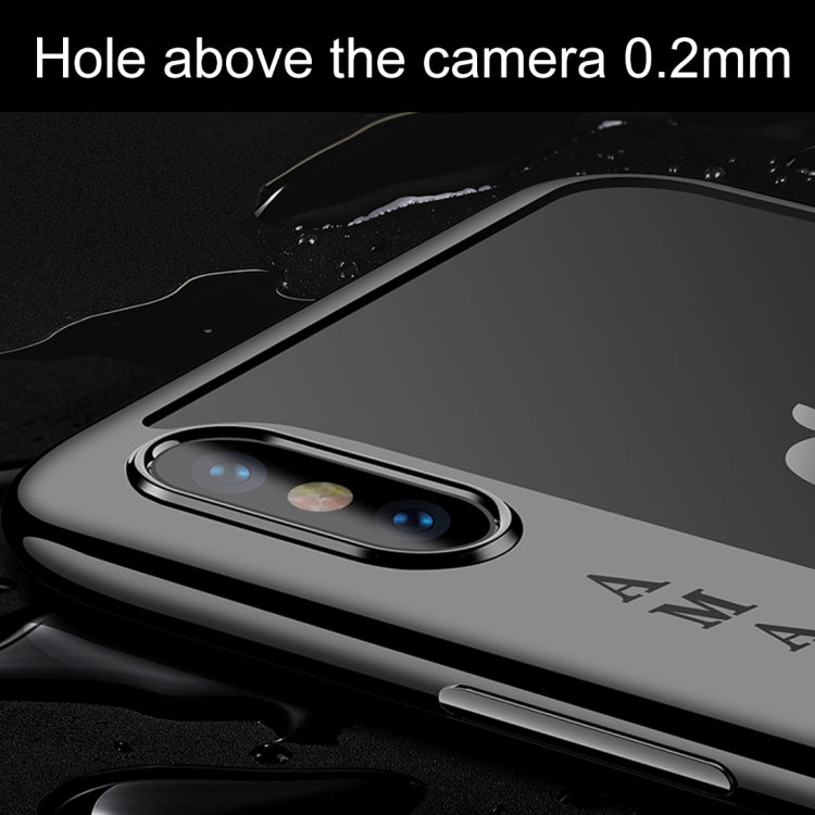For iPhone X CAFELE Ultra-thin Electroplating Soft TPU Protective Back Cover Case