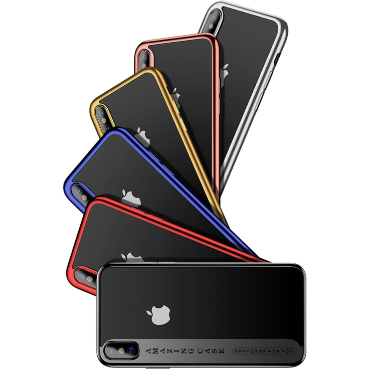 For iPhone X CAFELE Ultra-thin Electroplating Soft TPU Protective Back Cover Case