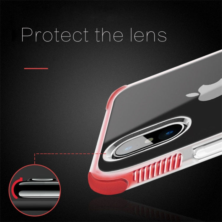 For iPhone X / XS TPU + TPE Shockproof Transparent Protective Case