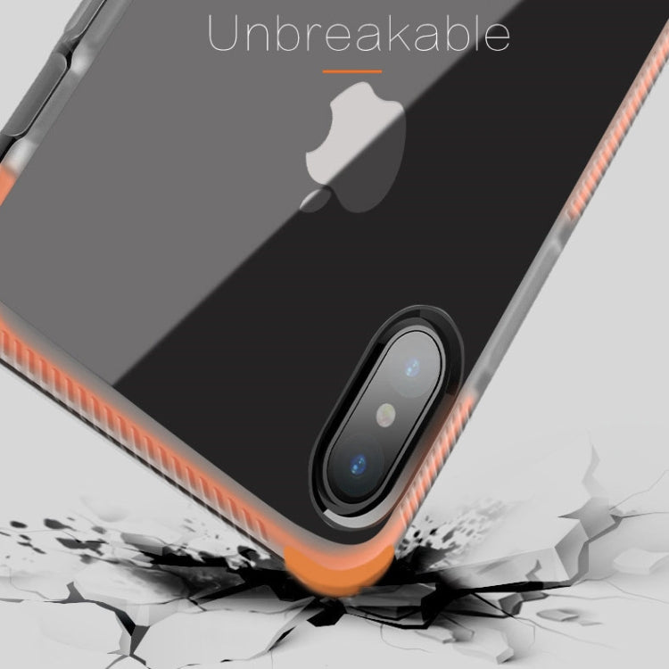 For iPhone X / XS TPU + TPE Shockproof Transparent Protective Case