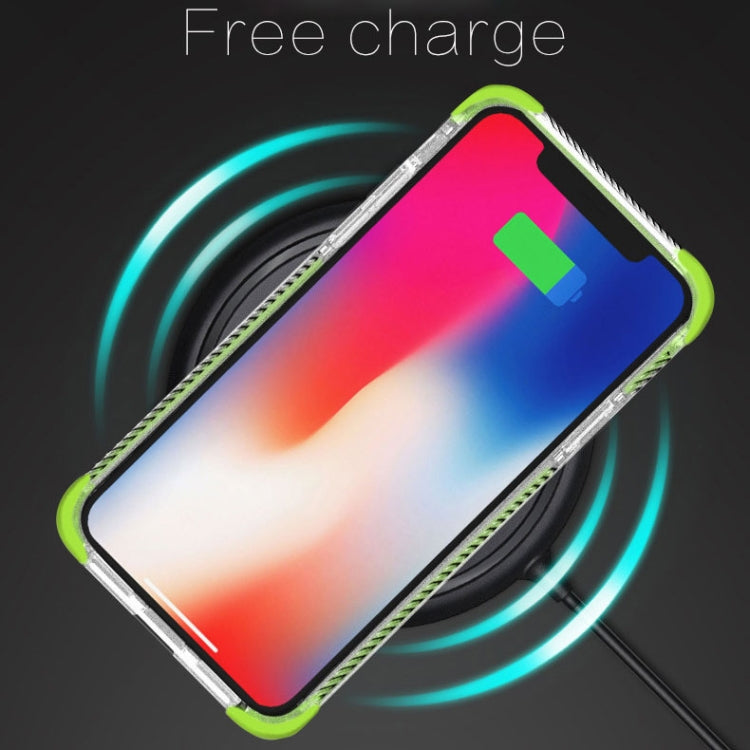 For iPhone X / XS TPU + TPE Shockproof Transparent Protective Case
