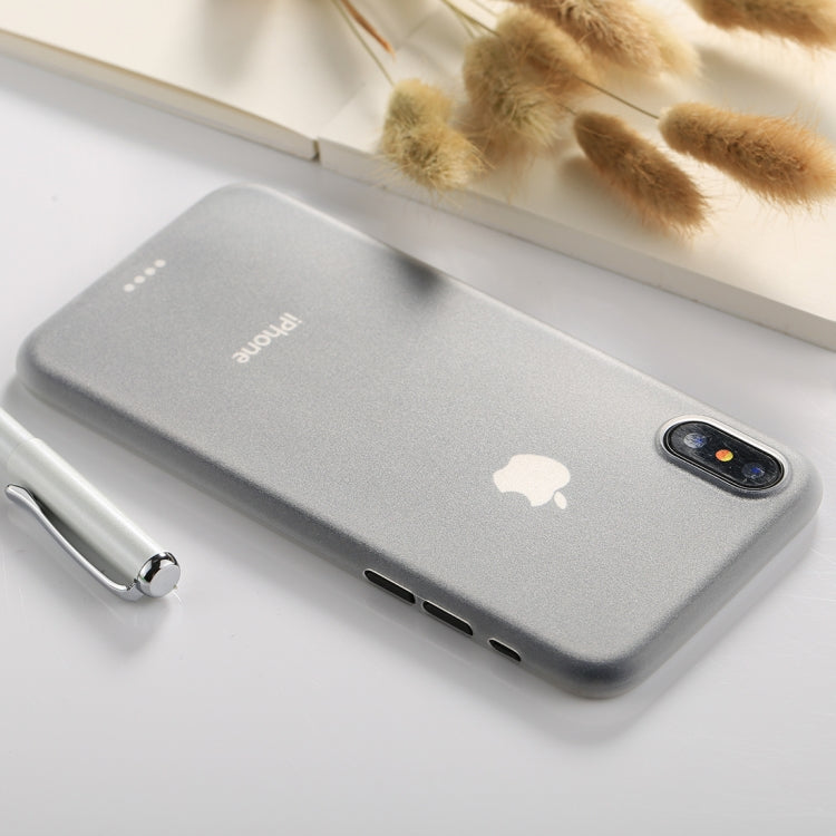 For iPhone X / XS Ultra-thin Frosted PP Protective Back Cover Case