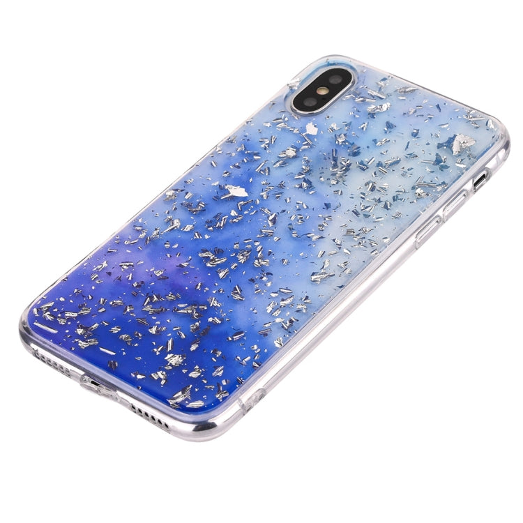 For iPhone X / XS Gradient Gold Foil Pattern Case