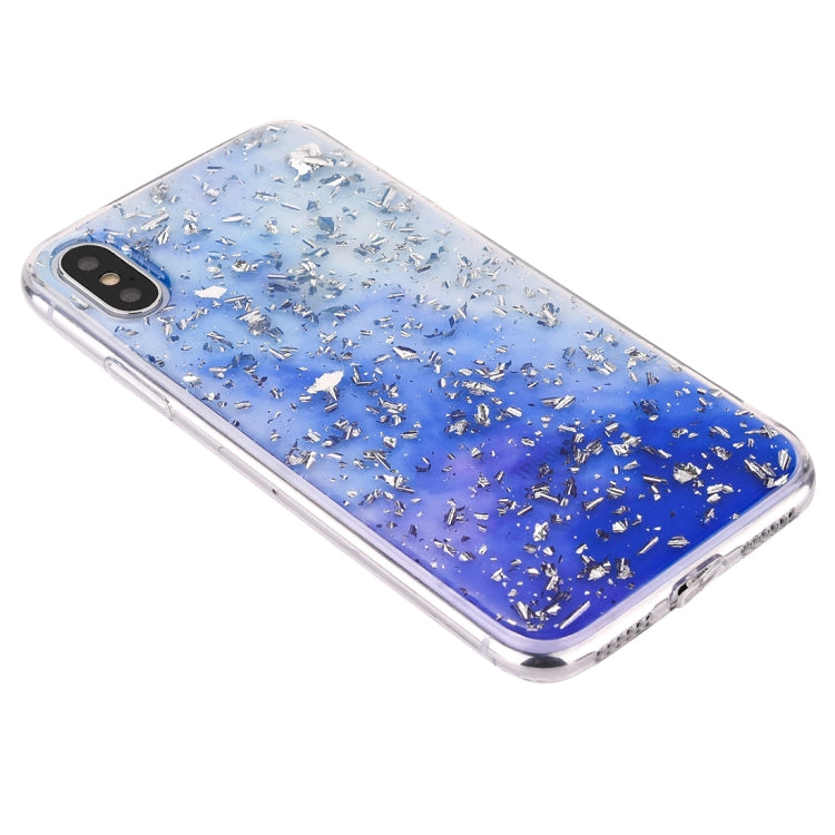 For iPhone X / XS Gradient Gold Foil Pattern Case