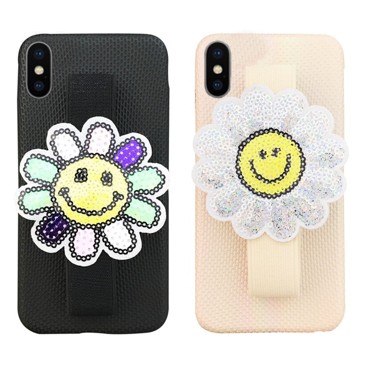 For iPhone X / XS Protective Back Case Cover with Sunflower Wristband
