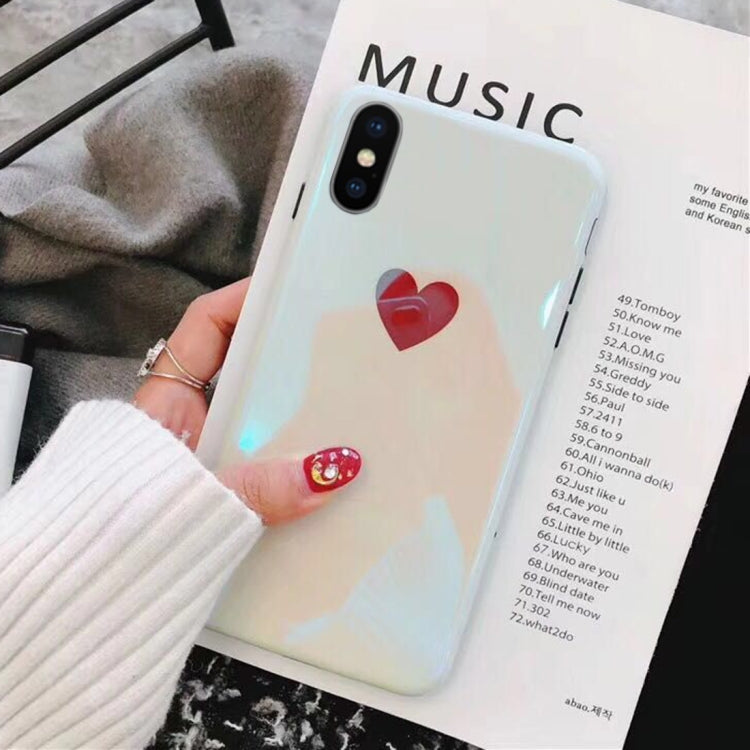 For iPhone X / XS IMD Heart Pattern Protective Back Case Cover