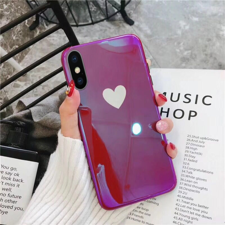 For iPhone X / XS IMD Heart Pattern Protective Back Case Cover