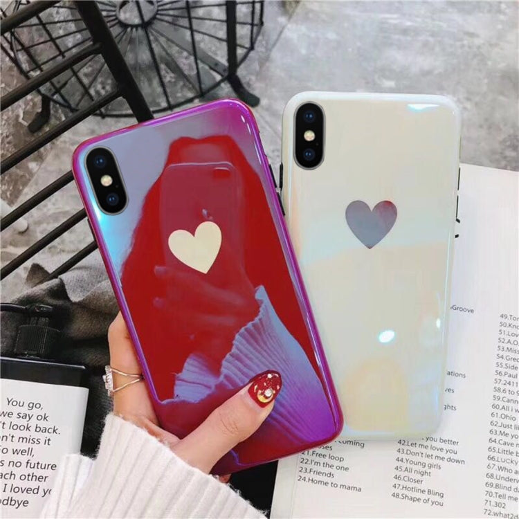 For iPhone X / XS IMD Heart Pattern Protective Back Case Cover