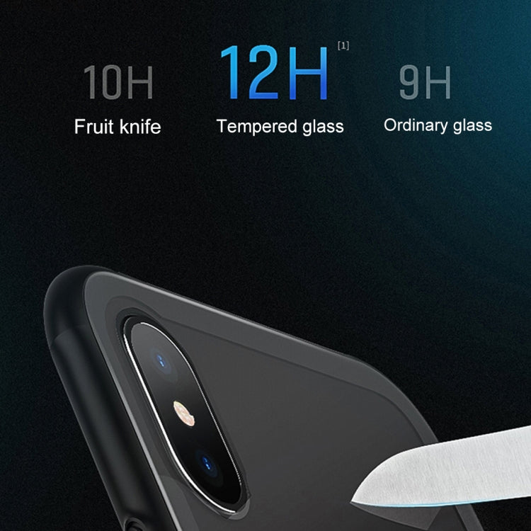 For iPhone X / XS CAFELE TPU + Tempered Glass Shockproof Protective Back Cover Case