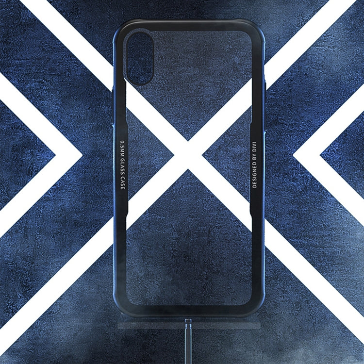 For iPhone X / XS CAFELE TPU + Tempered Glass Shockproof Protective Back Cover Case