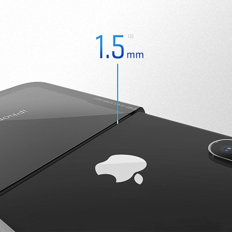 For iPhone X / XS CAFELE TPU + Tempered Glass Shockproof Protective Back Cover Case