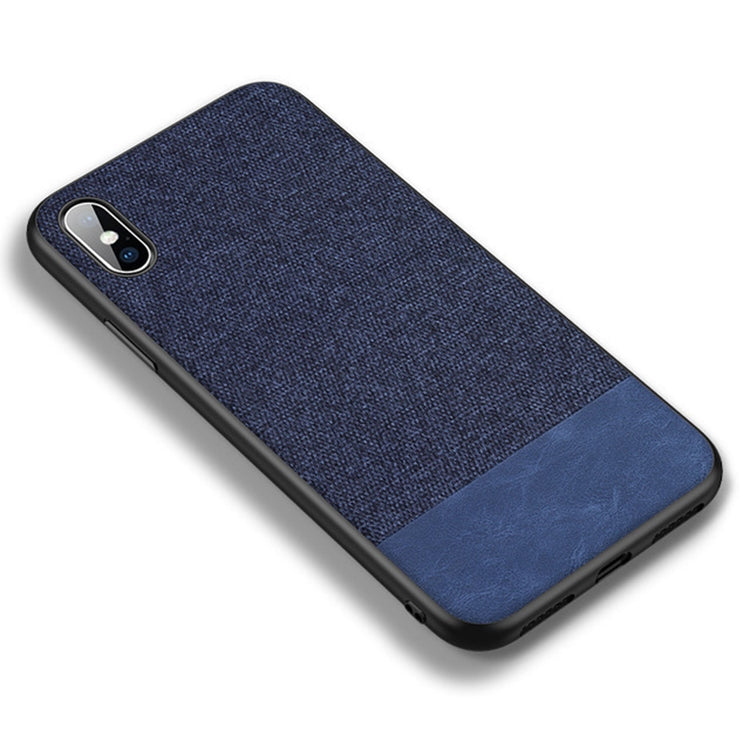 For iPhone X CAFELE Simple Series PC+Fabric+TPU Edge Protective Back Cover Case