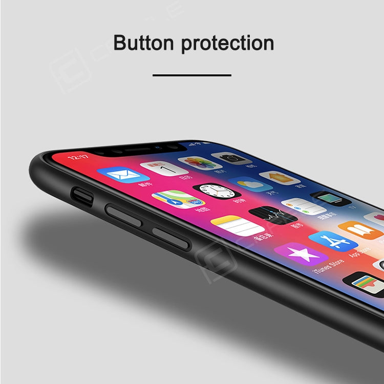 For iPhone X CAFELE Simple Series PC+Fabric+TPU Edge Protective Back Cover Case