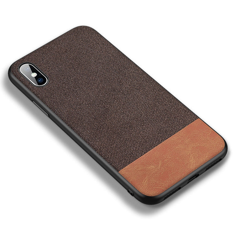 For iPhone X CAFELE Simple Series PC+Fabric+TPU Edge Protective Back Cover Case
