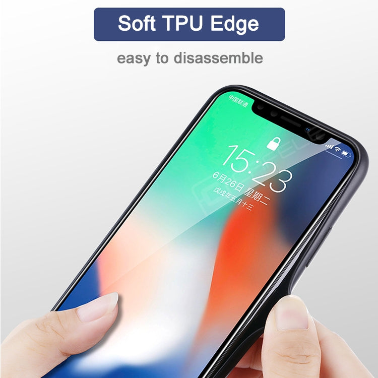 For iPhone X CAFELE Simple Series PC+Fabric+TPU Edge Protective Back Cover Case