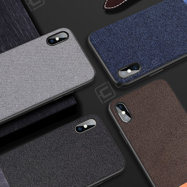 For iPhone X CAFELE Simple Series PC+Fabric+TPU Edge Protective Back Cover Case