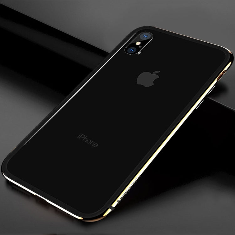 For iPhone X / XS TOTUDESIGN TPU + PC Dropproof Protective Bumper Frame  (Gold)