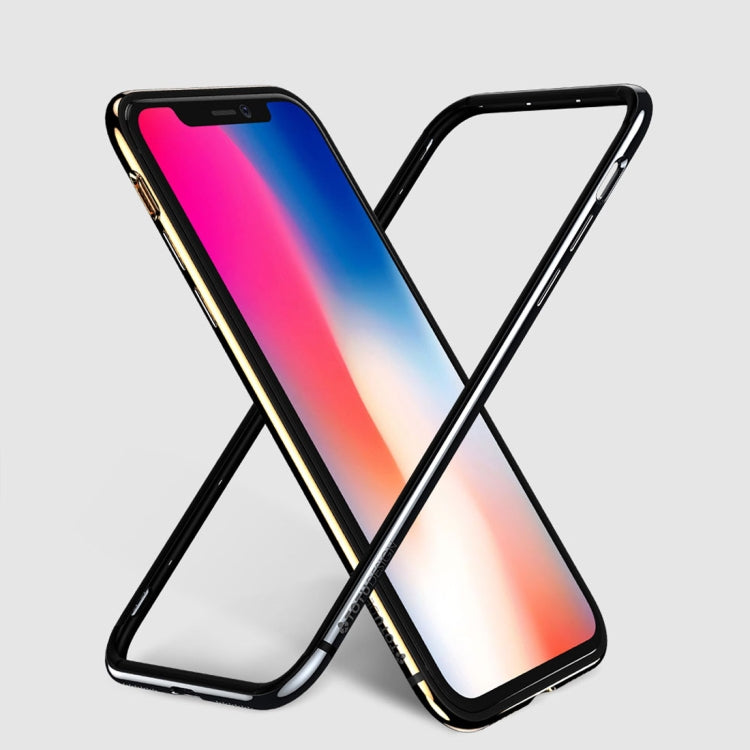 For iPhone X / XS TOTUDESIGN TPU + PC Dropproof Protective Bumper Frame  (Gold)
