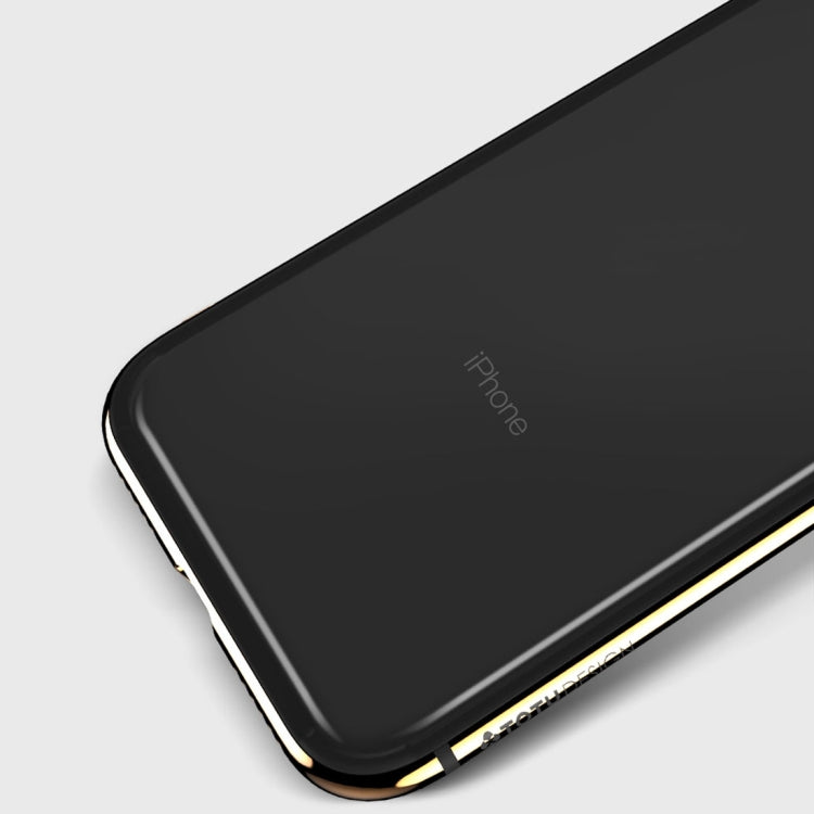 For iPhone X / XS TOTUDESIGN TPU + PC Dropproof Protective Bumper Frame  (Gold)