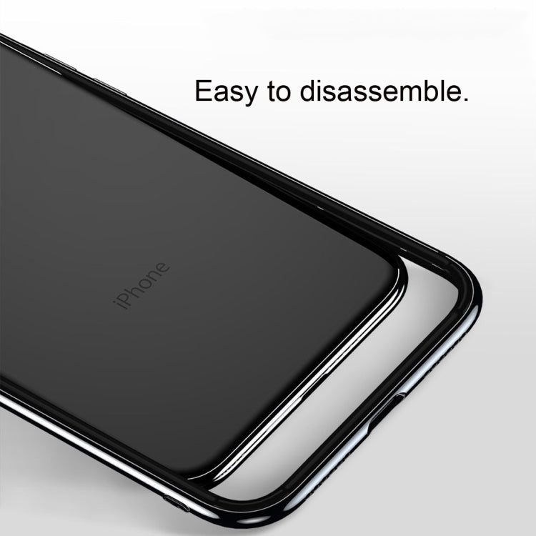 For iPhone X / XS TOTUDESIGN TPU + PC Dropproof Protective Bumper Frame  (Gold)