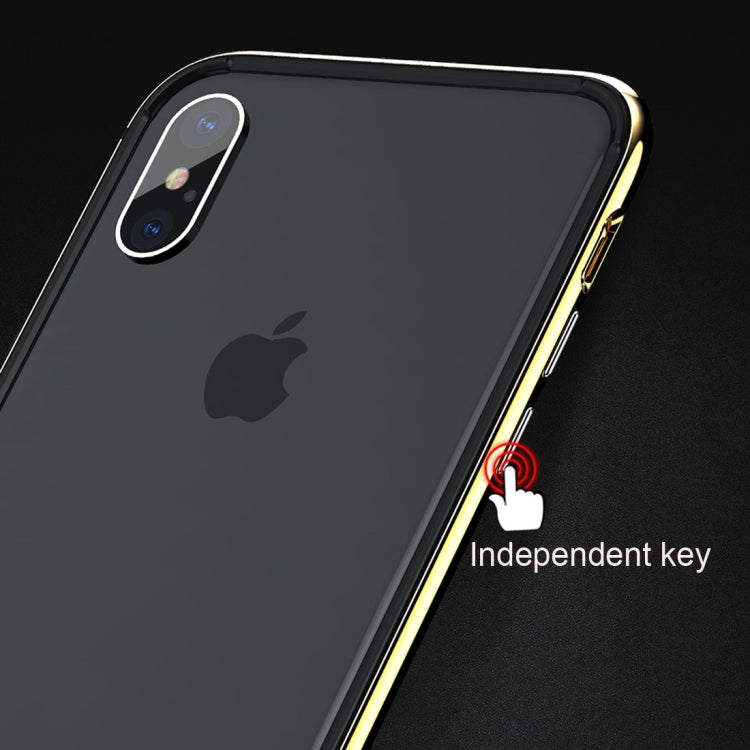 For iPhone X / XS TOTUDESIGN TPU + PC Dropproof Protective Bumper Frame  (Gold)