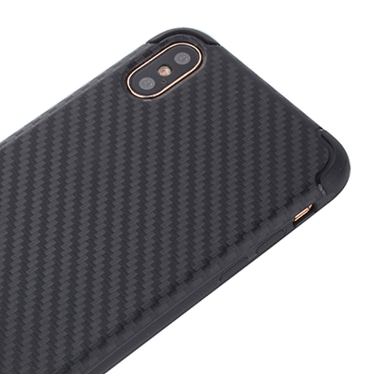 For iPhone X / XS Knit Texture TPU Dropproof Protective Back Cover Case