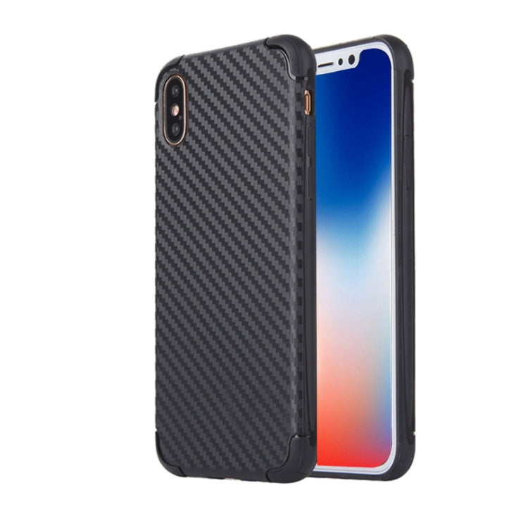 For iPhone X / XS Knit Texture TPU Dropproof Protective Back Cover Case