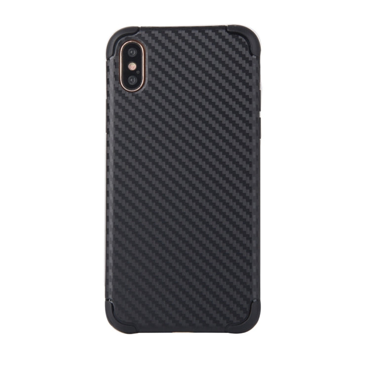 For iPhone X / XS Knit Texture TPU Dropproof Protective Back Cover Case