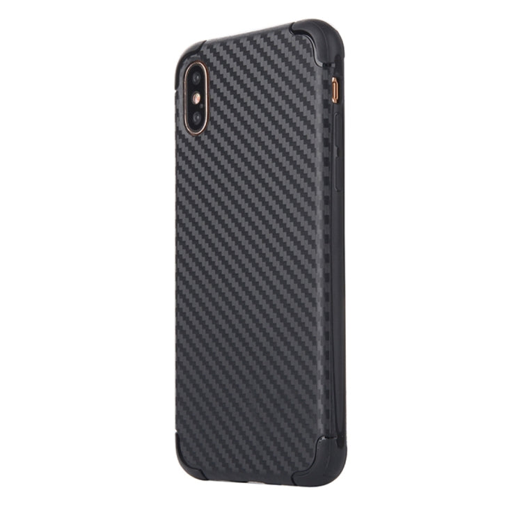 For iPhone X / XS Knit Texture TPU Dropproof Protective Back Cover Case