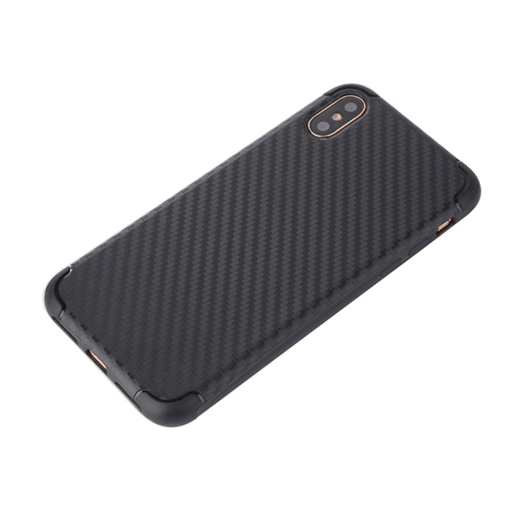 For iPhone X / XS Knit Texture TPU Dropproof Protective Back Cover Case