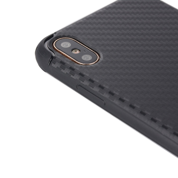 For iPhone X / XS Knit Texture TPU Dropproof Protective Back Cover Case