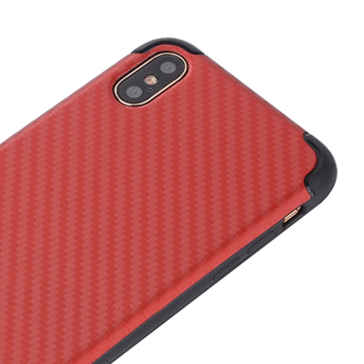 For iPhone X / XS Knit Texture TPU Dropproof Protective Back Cover Case