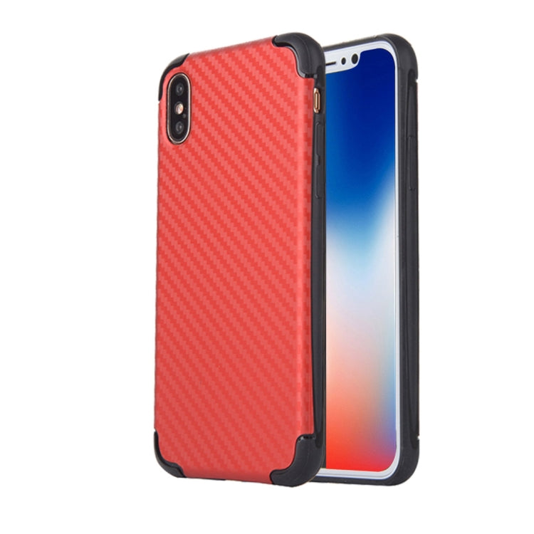 For iPhone X / XS Knit Texture TPU Dropproof Protective Back Cover Case