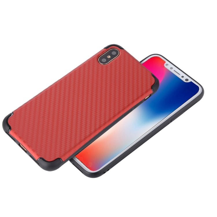 For iPhone X / XS Knit Texture TPU Dropproof Protective Back Cover Case