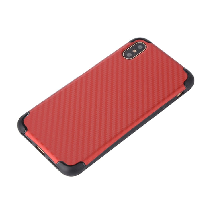 For iPhone X / XS Knit Texture TPU Dropproof Protective Back Cover Case