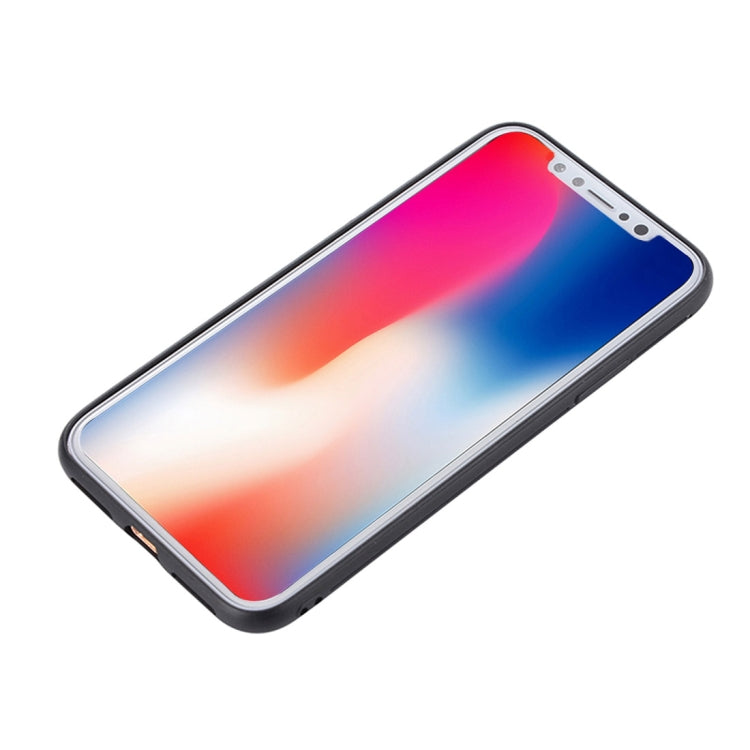 For iPhone X / XS Brushed Texture TPU Dropproof Protective Back Cover Case