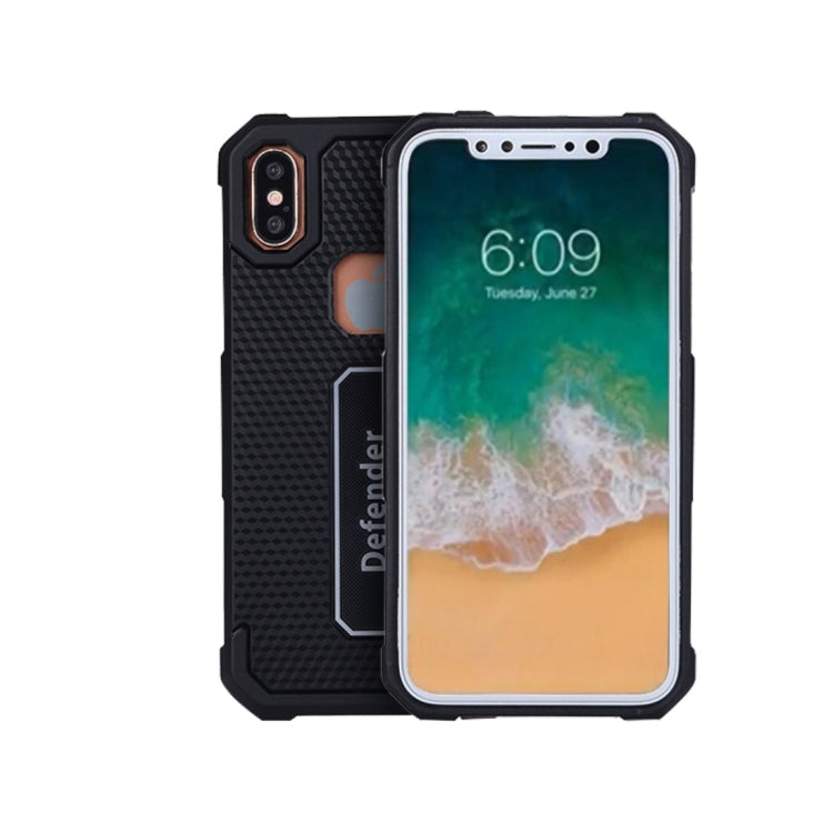 For iPhone X / XS Hexagonal Geometric Texture TPU Dropproof Protective Back Cover Case