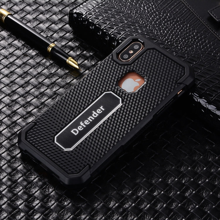 For iPhone X / XS Hexagonal Geometric Texture TPU Dropproof Protective Back Cover Case