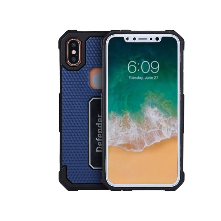 For iPhone X / XS Hexagonal Geometric Texture TPU Dropproof Protective Back Cover Case