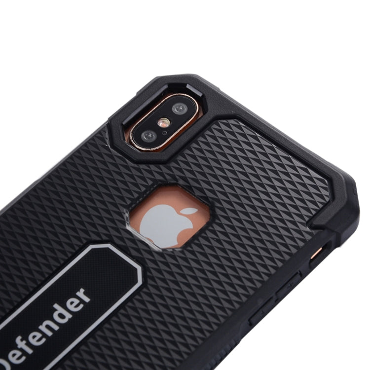 For iPhone X / XS Quadrilateral Geometric Texture TPU Dropproof Protective Back Cover Case