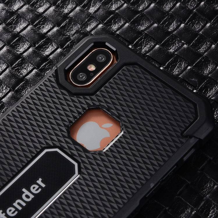 For iPhone X / XS Quadrilateral Geometric Texture TPU Dropproof Protective Back Cover Case