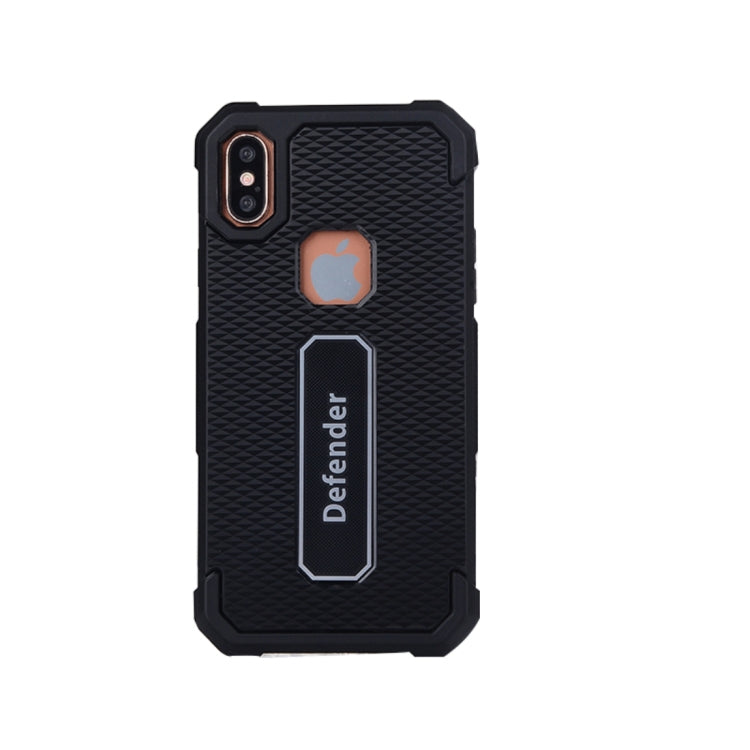For iPhone X / XS Quadrilateral Geometric Texture TPU Dropproof Protective Back Cover Case
