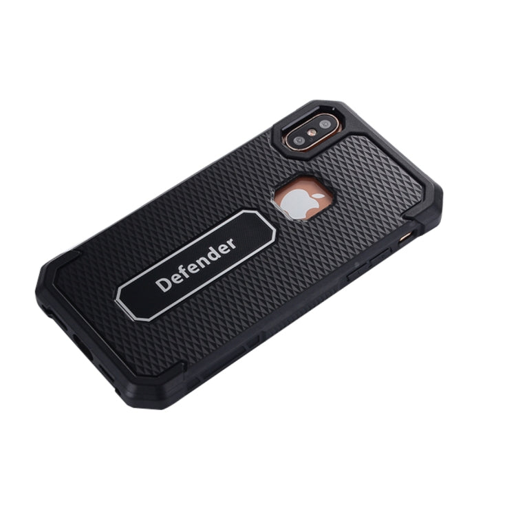 For iPhone X / XS Quadrilateral Geometric Texture TPU Dropproof Protective Back Cover Case
