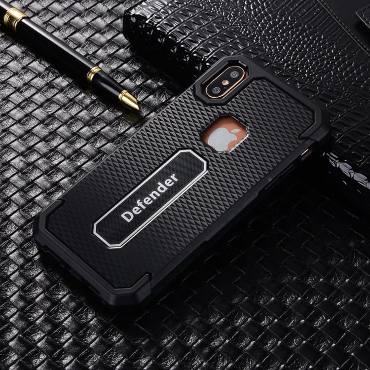 For iPhone X / XS Quadrilateral Geometric Texture TPU Dropproof Protective Back Cover Case