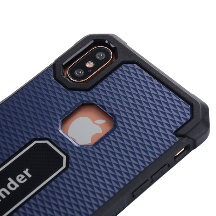 For iPhone X / XS Quadrilateral Geometric Texture TPU Dropproof Protective Back Cover Case