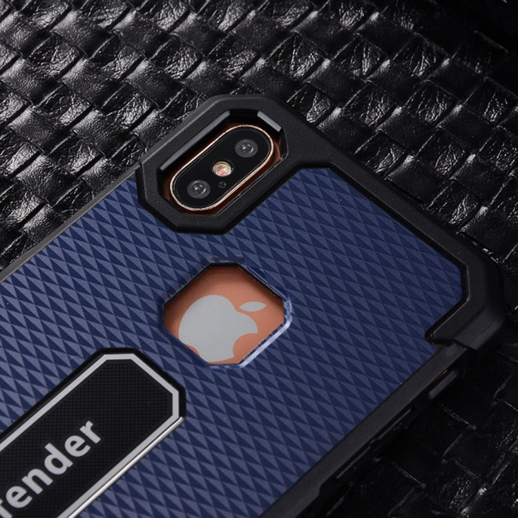 For iPhone X / XS Quadrilateral Geometric Texture TPU Dropproof Protective Back Cover Case